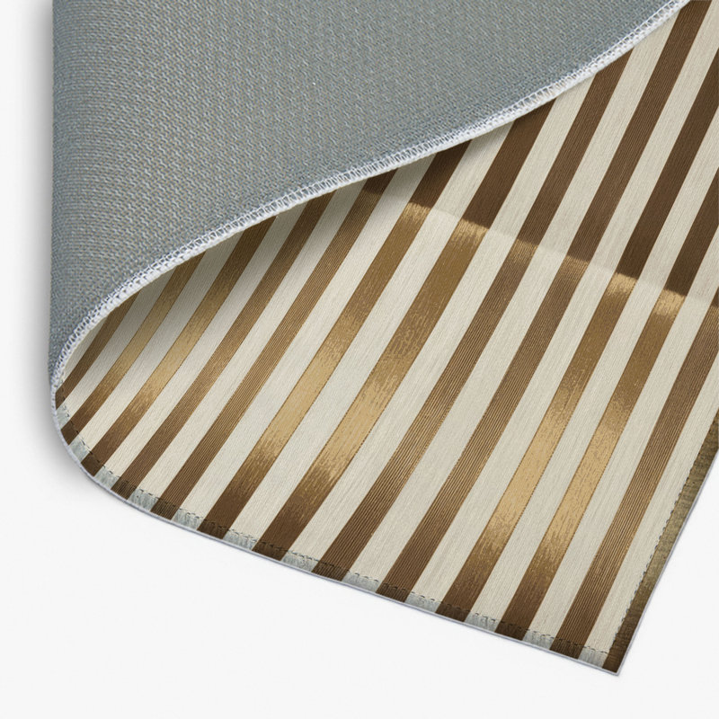 HorizontalStripes Beige Indoor and Outdoor Area Rug, Rectangle 4' x 6'