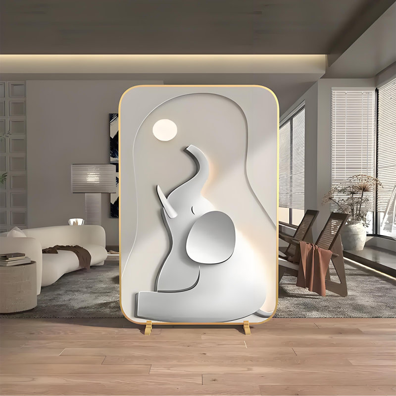 Paravent Luxury Elephant, H 70,97 po x l 47,24 po x P 1,57 po