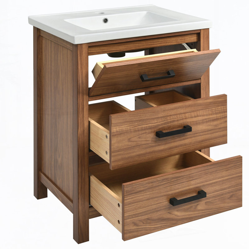 Meuble-lavabo 24 po avec lavabo en céramique
