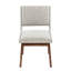 2 chaises de salle à manger - Assise et dossier rembourrés Capacité maximale de 300 lb en bois de pacanier gris 4,75 po