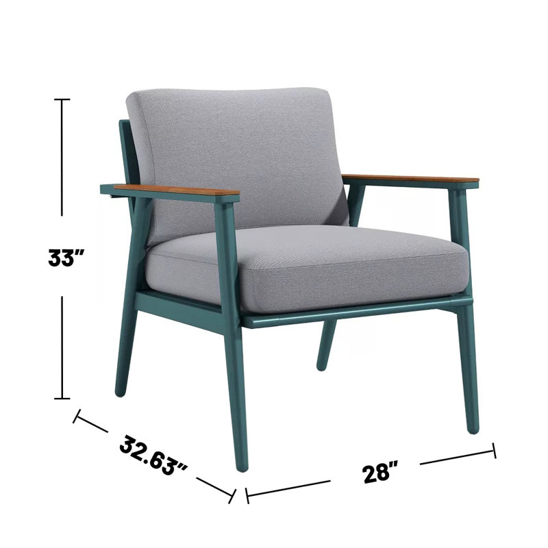 Ibon 2 - Person Patio Dining Set with Rectangular Table , Cushions Included