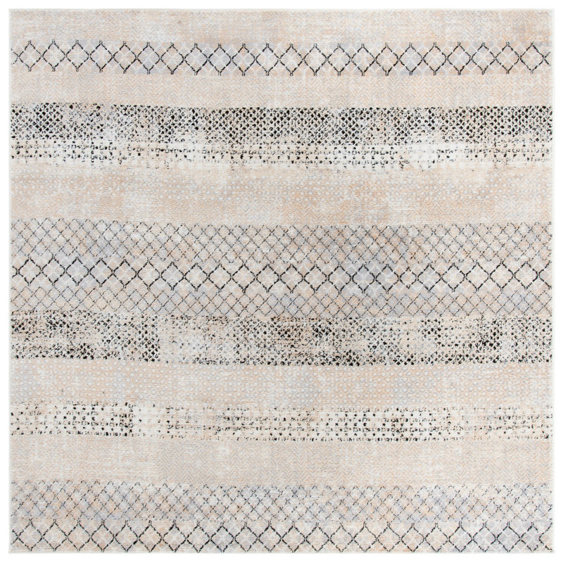 Dominguez 700 Performance Geometric Rug, Square 3'