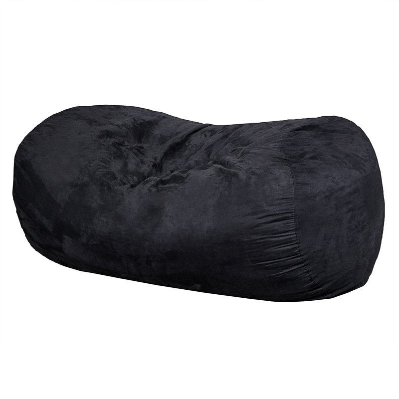 Lara 6.5 Foot Suede Cylindrical Bean Bag