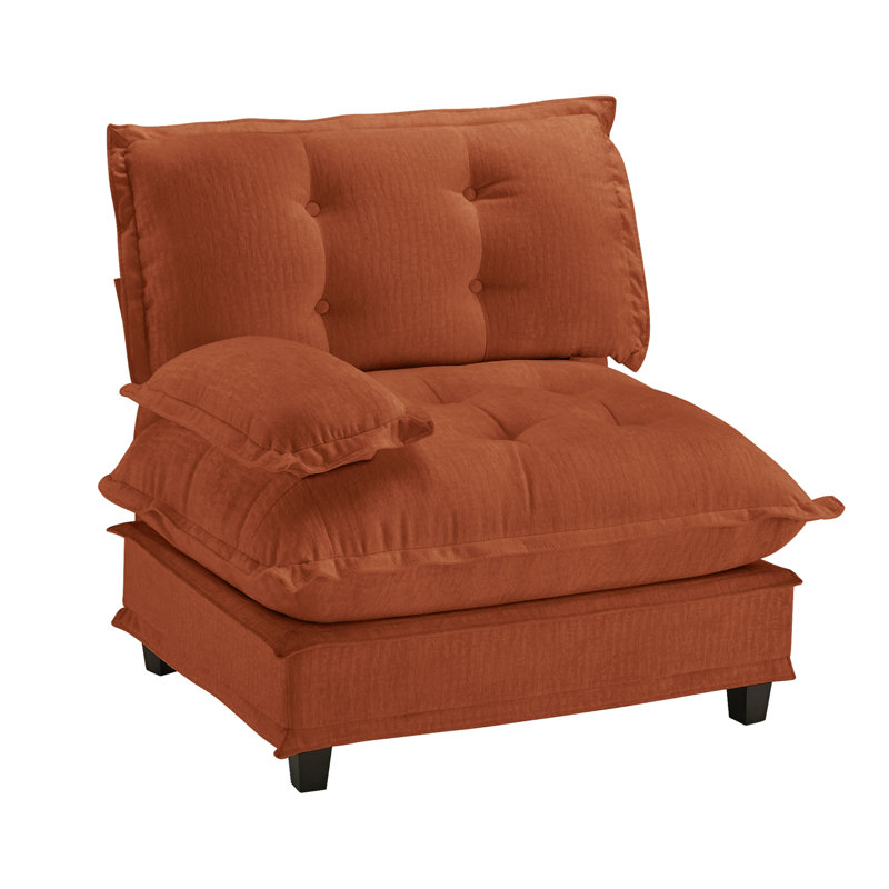 Canapé 73 LSF chenille - orange, Orange