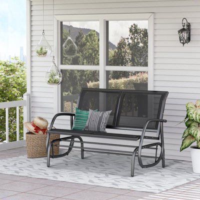 Banc oscillant extérieur pour 2 personnes Outsunny