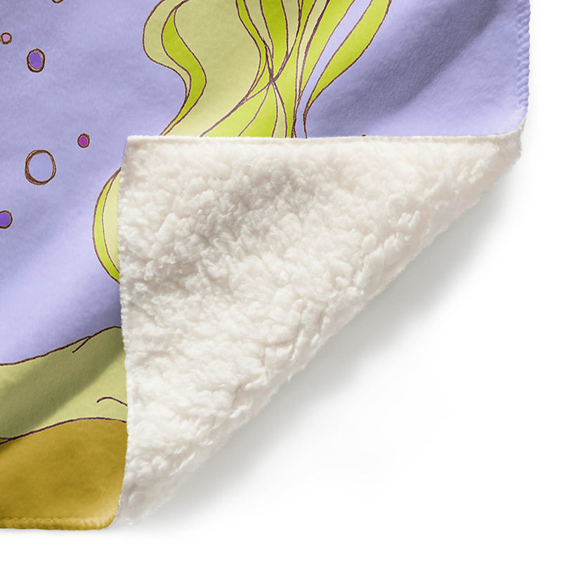 Couverture en sherpa doux lavande sirène nap, l 51 po x L 60 po
