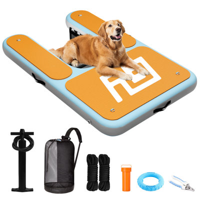 Dog Pool Ramp And 60×40" Pet Water Ramp 