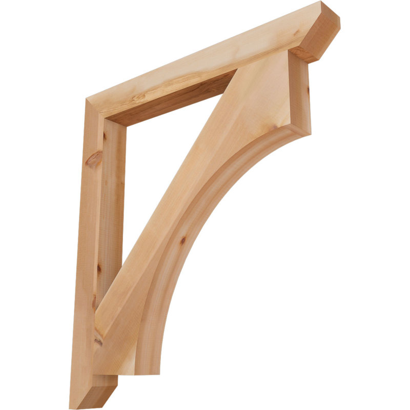 Support en bois Westlake, Cèdre rouge, 40" H x 3.5" W x 36" D