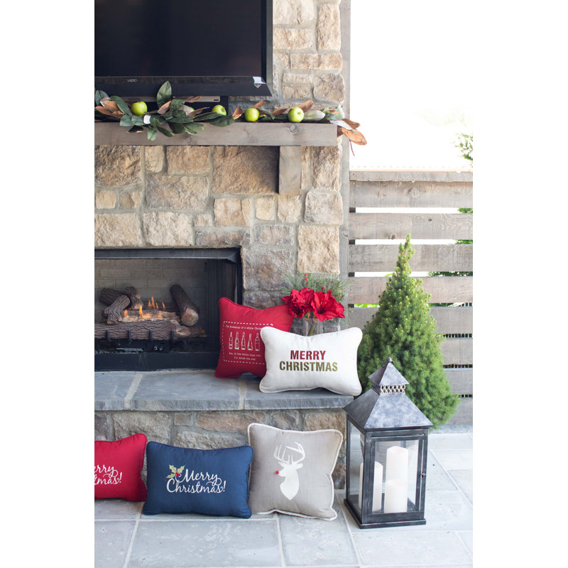 Holiday Pillows Lumbar Indoor/Outdoor Pillow Cover & Insert