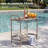 Aluminum 2-Shelf Bar Cart with Wheels and Glass Top