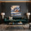 «Thanksgiving Cozy chalet», art sur toile gris