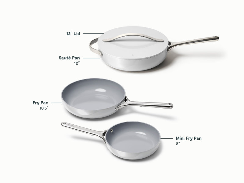 Caraway Fry Pan Trio, Gray