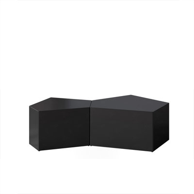 Irregular Pentagon Nesting Coffee Table Set Geometric Coffee Table Set Side Table Set Cocktail Table Set Center table set for Living Room Bedroom Irregular Pentagon Nesting Coffee Table Set Geometric Coffee Table Set Side Table Set Cocktail Table Set Center table set for Living Room Bedroom