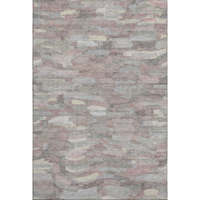 Premium Machine Washable Mayfield AMF2266 Striped Rug