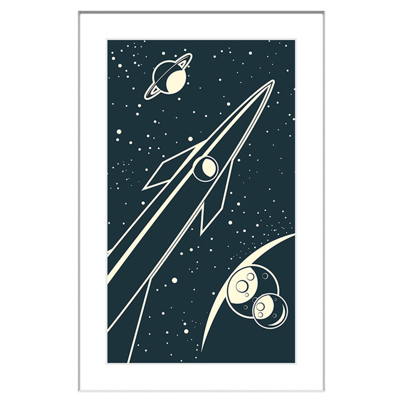 Deep Space 1 Piece Single Picture Frame and Floater Frame Wall Art on Canvas, 91cm H x 61cm W x 3.81cm D