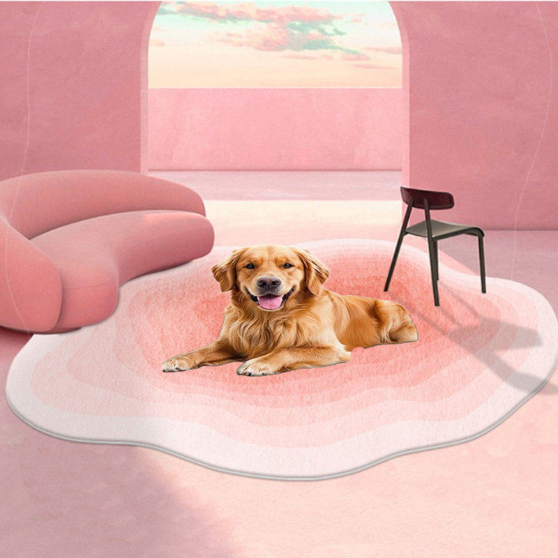 Alien Rugs，Cashmere Imitation Irregular Carpet Soft Fluffy Plush Anti-Slip Design Rugs Use for Living Room Bedroom Kitchen Entrance Floor Mat