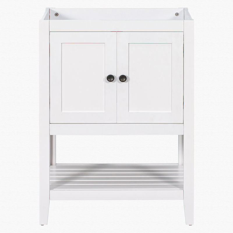Base de meuble-lavabo simple 23,7 po seulement, Blanc