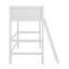 Lit mezzanine simple en bois massif avec échelle-193428064