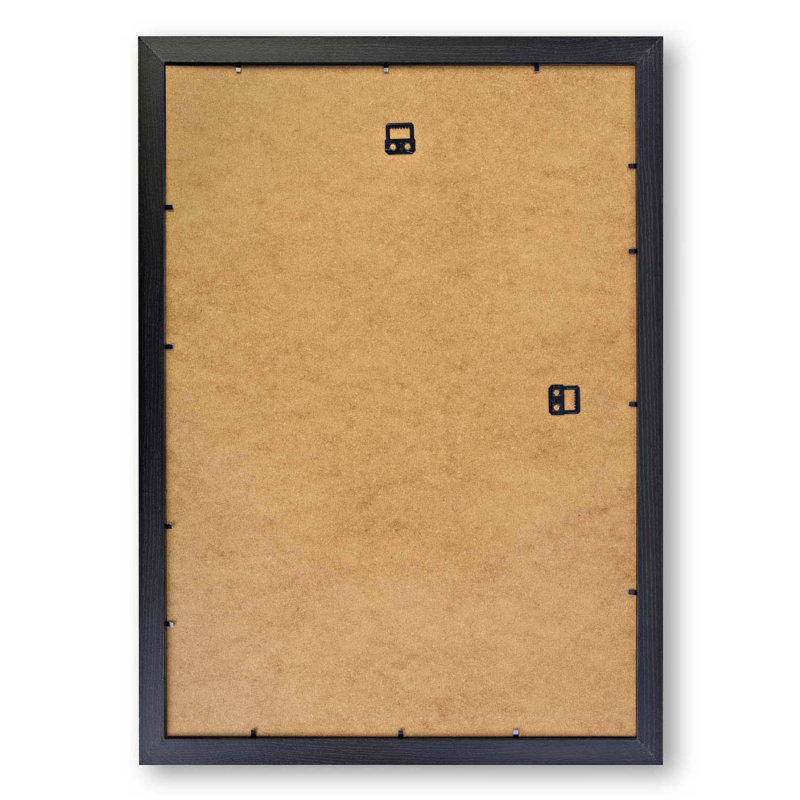 Flying Seagull Abstract - Picture Frame Painting Print, 33cm H x 24cm W x 2cm D, Black Framed