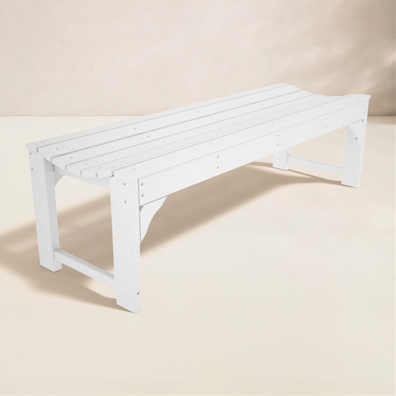 Banc de jardin POLYWOOD, Blanc, 60 po