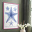 «Blue Sea Stars», reproduction encadrée en bois massif-1418854725-1418854739
