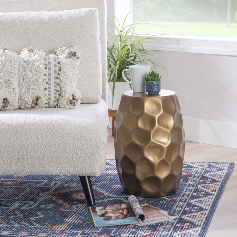 Aavan End Table, Gold
