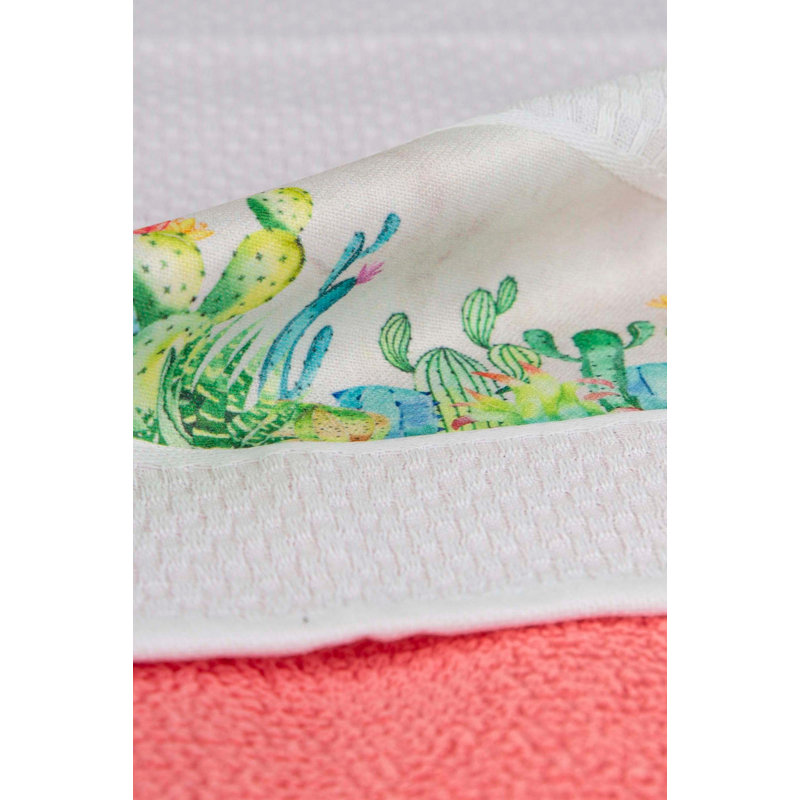 Ensemble de 2 serviettes 100% coton Adelgund
