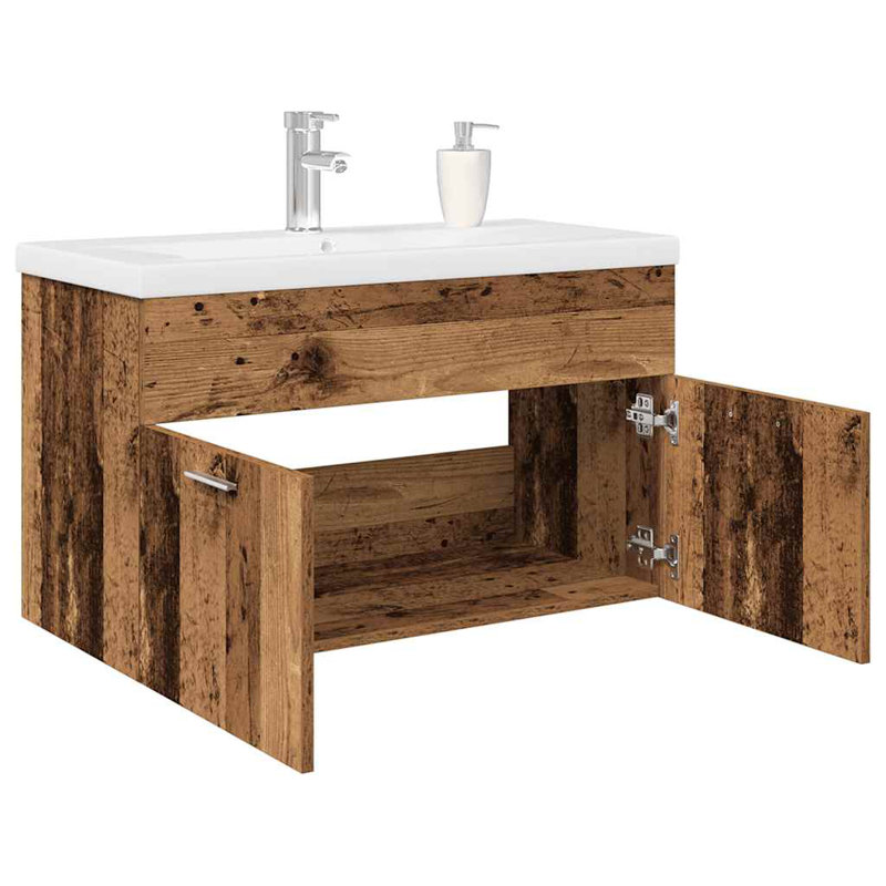 Bascomb Wall Under Sink Cabinet, Old Wood