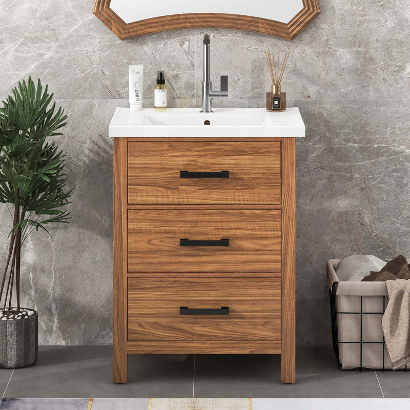 Meuble-lavabo 24 po avec lavabo en céramique
