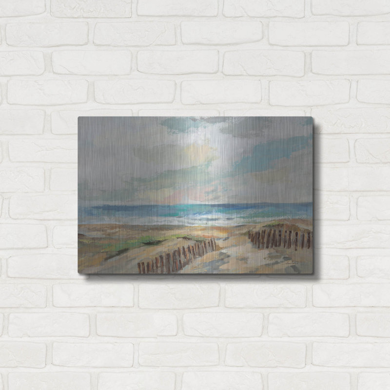 «Dunes» par Silvia Vassileva, art mural en métal de luxe, 24 po x 16 po