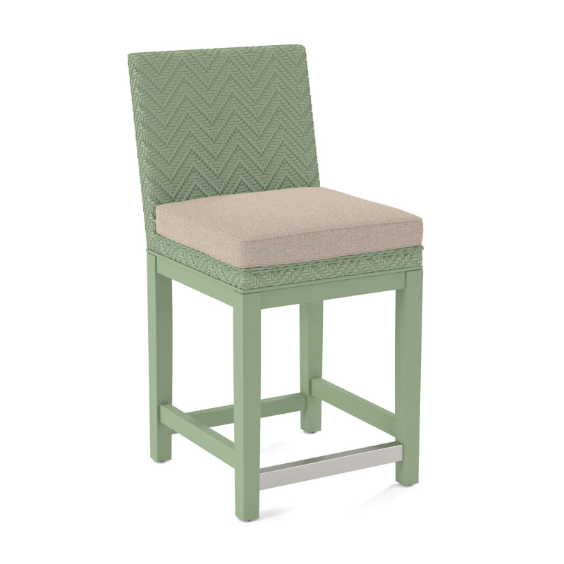 Upholstered Stool, Eggshell Crypton Performance; 0884-93, Celery Finish