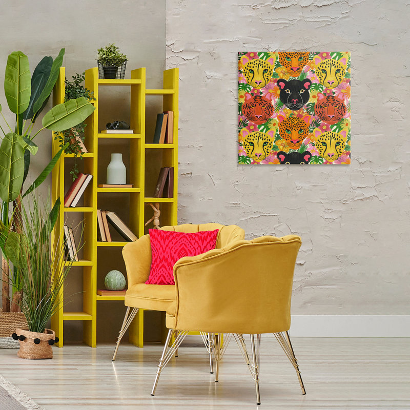 Jungle Cats Wildlife, toile par Carrie Cantwell, H 24 po x l 24 po