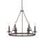 Lustre de roue de style bougie 6 lumières Nash