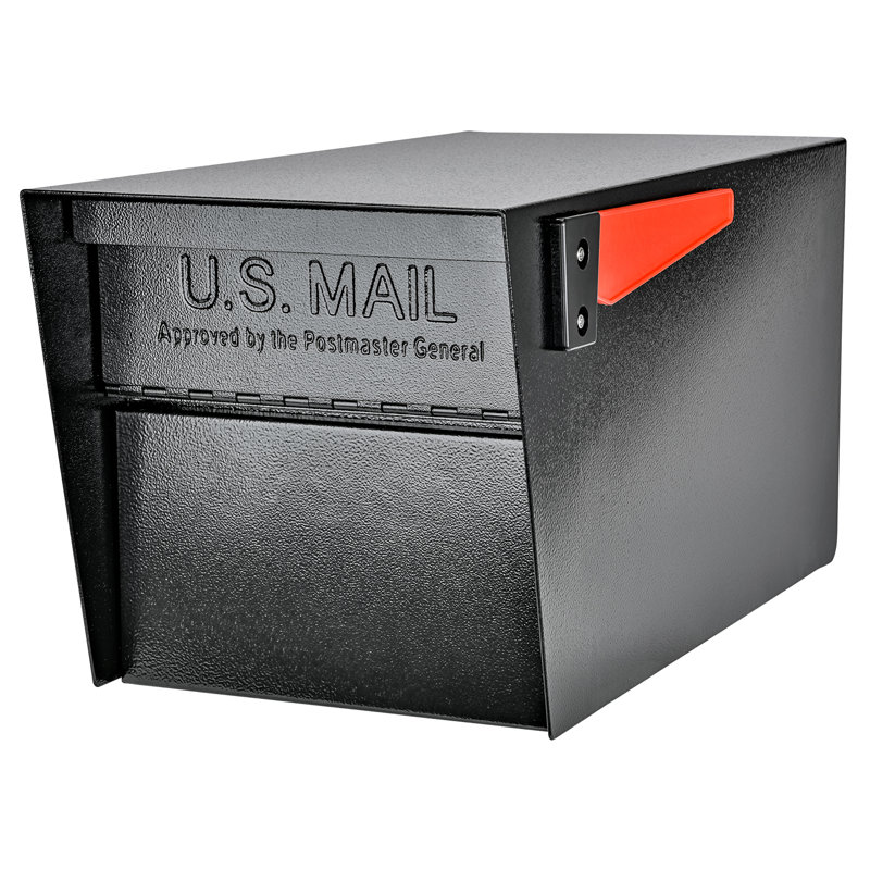 Mail Manager Street Safe Rear Locking Mailbox, Black