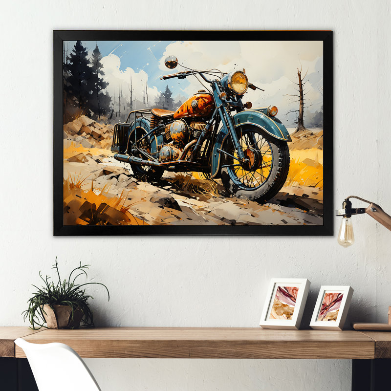 Vélo rustique de la Première Guerre mondiale, H 12 po x l 20 po x P 1 po, Cadre simple noir