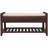 Shoe Rack With Cushioned Seat And Drawers, Multipurpose Entryway Storage Bench (Espresso)-1207148436