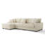 Canapé modulaire rembourré 3 pièces en flanelle de fourrure de lapin blanche avec accoudoirs et coussins décoratifs 3 pièces-1467457580