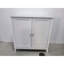 Armoire moderne de style Mid-Century, autoportante, armoire blanche, argent, salle à manger et cuisine à double porte avec rangement pour salle de bain, construction moderne et stable