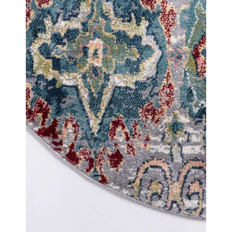 Endel Abstract Indoor Rug, Round 5'