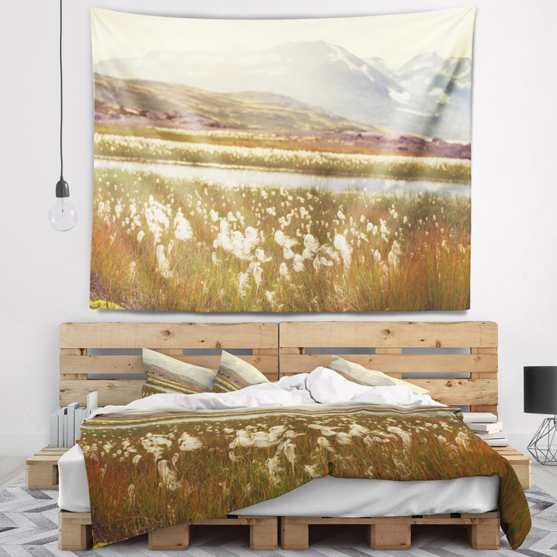 Tapisserie de prairies arctiques en coton, H 78 po x l 92 po