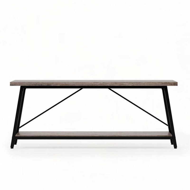 70.9" Extra Long Industrial Console Table, Gray