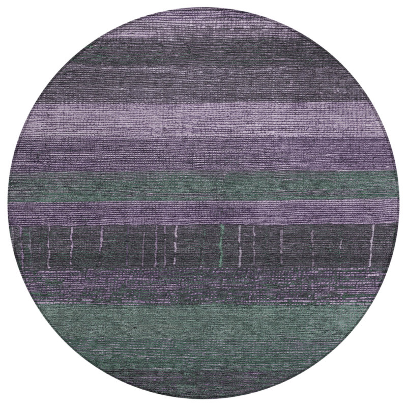 Keshira Purple Washable Indoor-Outdoor Rug - LOOMLAN, 3' x 5'