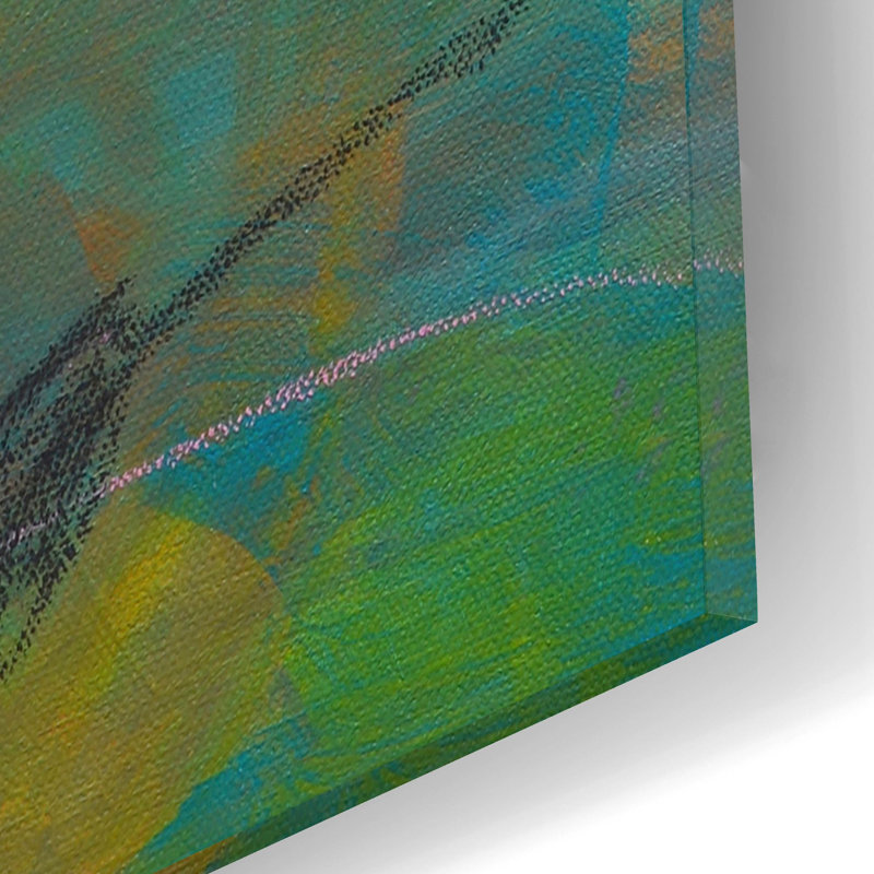  «Off The Trail 1» par Jan Weiss, art mural en verre acrylique, 12 po x 16 po