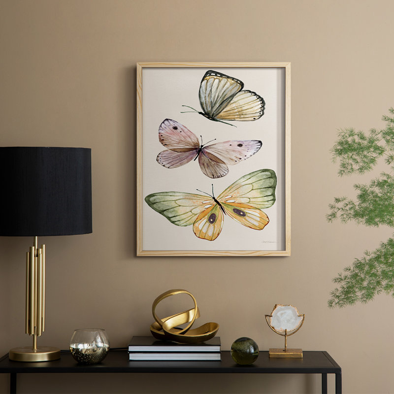 «Fly Away I», reproduction encadrée - bois massif, Naturel, H 15 po x l 12 po