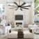 Veliz 65" Large Ceiling Fan with Light Kit and Remote Control, 6 Speeds DC Reversible Motor, 3 Color Lights, Timer, 8 Plywood Blades, 6''/20'' Downrods, for Indoor/Covered Outdoor Use