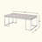 Rectangular Coffee Table With Metal Sled Base