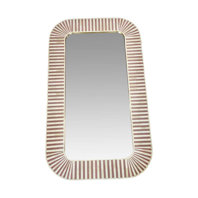Miroir Mocha, Rose/Blanc