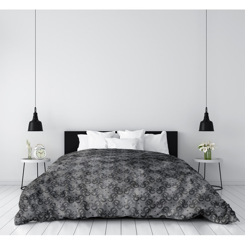 Housse de couette Katelyn Elizabeth, Housse de couette simple TG, Gris, Microfibre