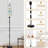  68.5" Standing Floor Lamp Childrens map road seamless cartoon childrens for road play Dimmable Metal Pole Lamp with Linen Lampshade LED Bulb Included