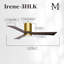 42" Irene 3-Blade Hugger Ceiling Fan with Wall Remote and Light Kit-24425152-98976998-99192945